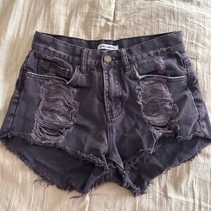 Billabong mid/low rise distressed denim shorts